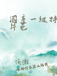 国产一级特黄大片色