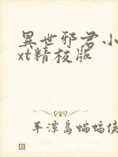 异世邪君小说txt精校版