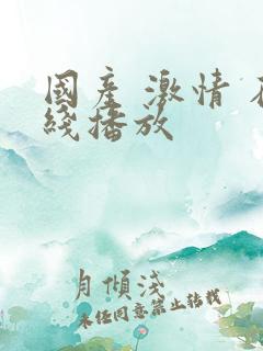 国产 激情 在线播放