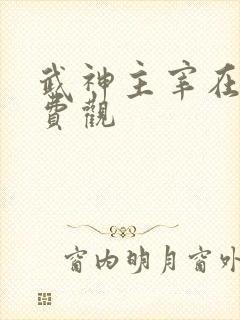 武神主宰在线免费观