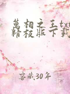万相之王txt精校版下载