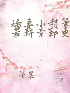 娇妻小赵笔趣阁最新章节更新时间