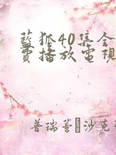蓝狐40集全免费播放电视剧大全