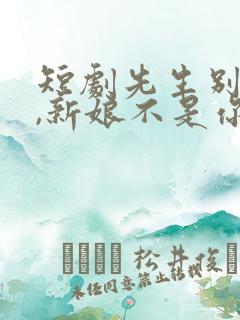 短剧先生别闹了,新娘不是你的全集
