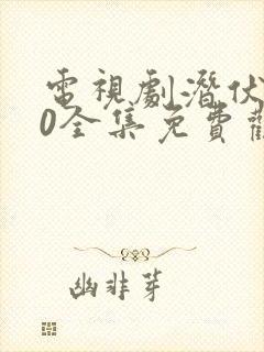 电视剧潜伏者40全集免费观看
