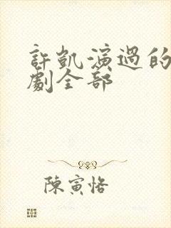 许凯演过的电视剧全部