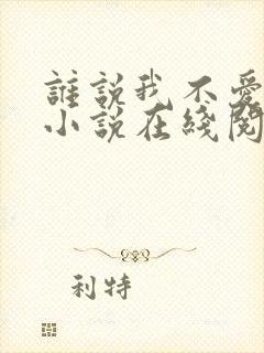 谁说我不爱你 小说在线阅读