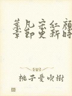 叶凡宋红颜最新章节更新时间
