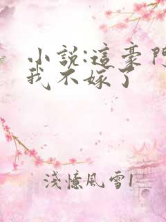 小说:这豪门,我不嫁了