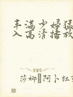 丰满少妇猛烈进入高清播放
