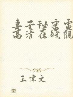 妻子秘密电视剧高清在线观看全集