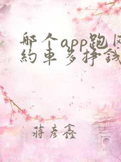 哪个app跑网约车多挣钱