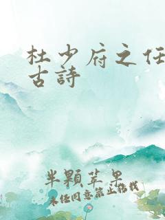 杜少府之任蜀州古诗