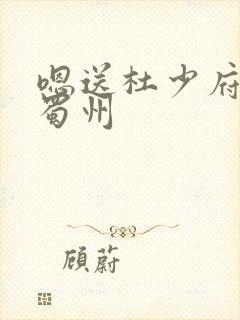 嗯送杜少府之任蜀州