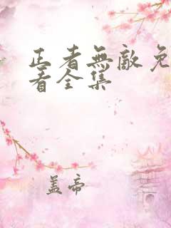 正者无敌免费观看全集
