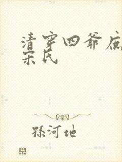 清穿四爷庶福晋宋氏