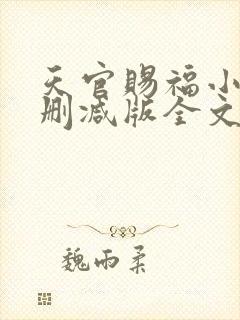 天官赐福小说无删减版全文