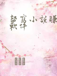 帮写小说赚钱的软件
