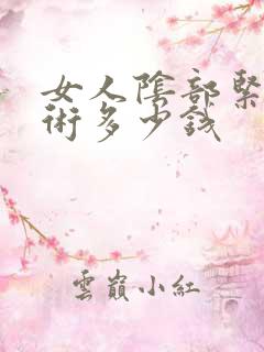 女人阴部紧致手术多少钱