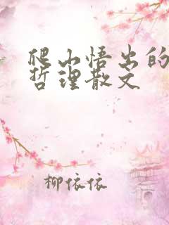 爬山悟出的人生哲理散文