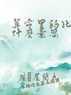 算命里的比肩是什么意思