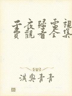 子夜归电视剧免费观看全集高清15