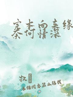 完本向来缘浅,奈何情深 完本向来缘浅,奈何情深