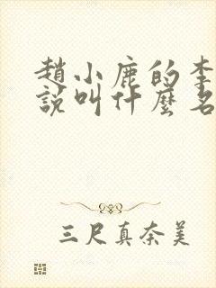 赵小鹿的李叔小说叫什么名字啊 赵小鹿的李叔小说叫什么名字啊