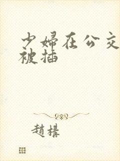 少妇在公交车上被插