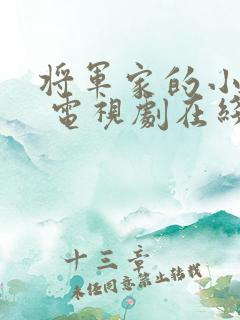 将军家的小娘子 电视剧在线观看
