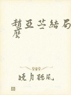 赵亚苎结局是什么