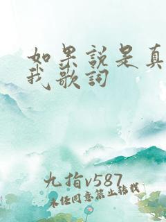 如果说是真的爱我歌词