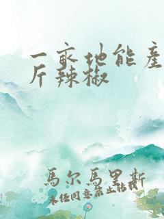一亩地能产多少斤辣椒