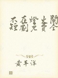 不在灯火阑珊处短剧免费全集孟卓钰