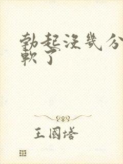 勃起没几分钟就软了