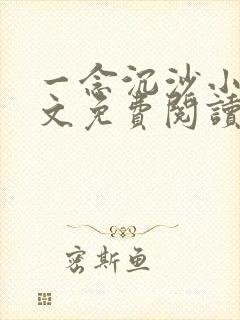 一念沉沙小说全文免费阅读