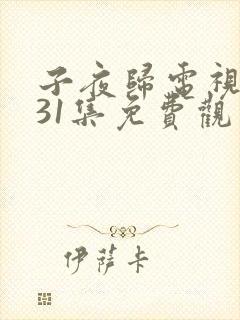 子夜归电视剧第31集免费观看