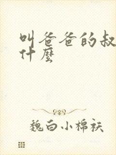 叫爸爸的叔叔叫什么