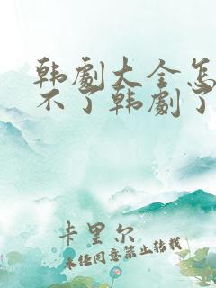 韩剧大全怎么看不了韩剧了