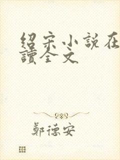 绍宋小说在线阅读全文