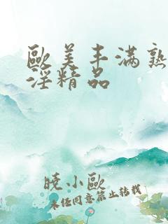 欧美丰满熟妇乱淫精品