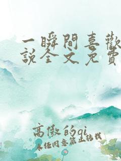 一瞬间喜欢你小说全文免费阅读