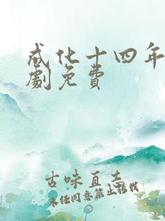 成化十四年电视剧免费