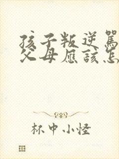 孩子叛逆骂父母父母应该怎样处理