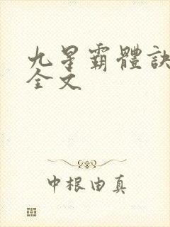 九星霸体诀龙尘全文