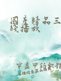 国产精品三级在线播放