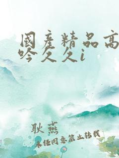 国产精品高潮呻吟久久i