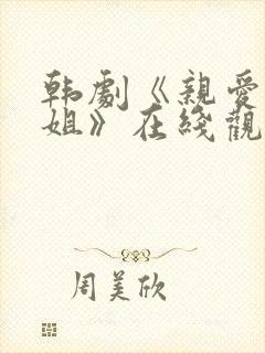 韩剧《亲爱的姐姐》在线观看