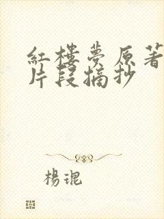 红楼梦原著经典片段摘抄