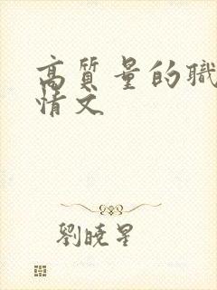 高质量的职场言情文